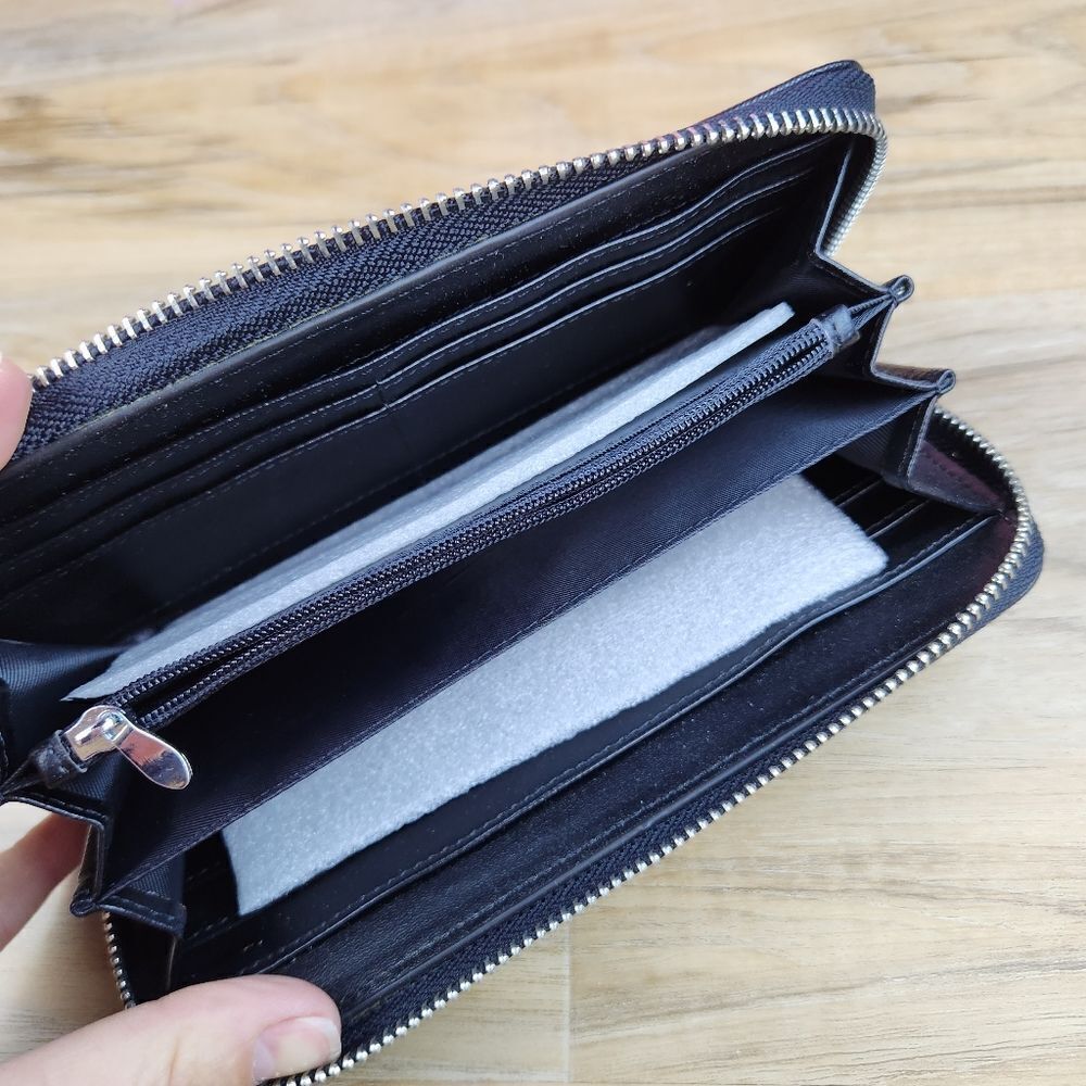 🔸️NWOT Black Faux Leather Refined Cat Wallet/Wristlet - Picture 8 of 9